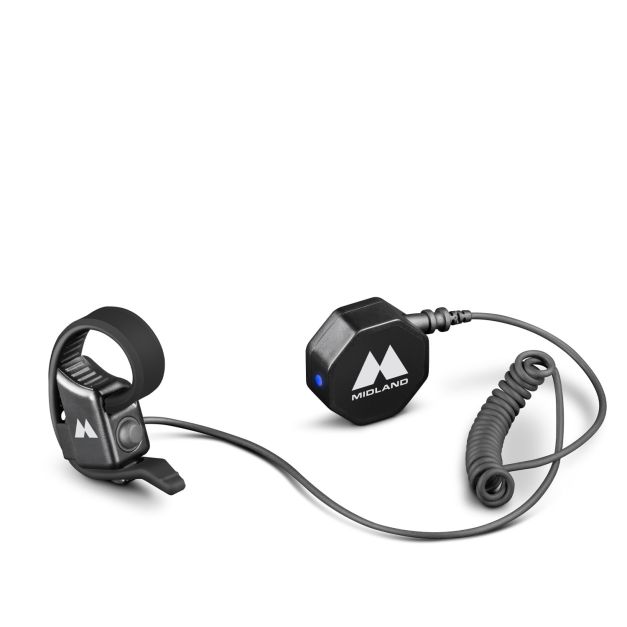 Midland BTT Button – Pulsante Bluetooth Per Moto, Compatibile Con Qualsiasi Interfono, Impermeabile, Batteria 2 Anni