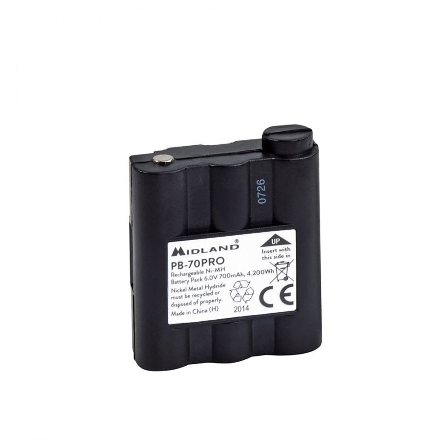 PB70 Batteria Ricaricabile Ni-MH 700mAh per Radio Midland XT70 PRO