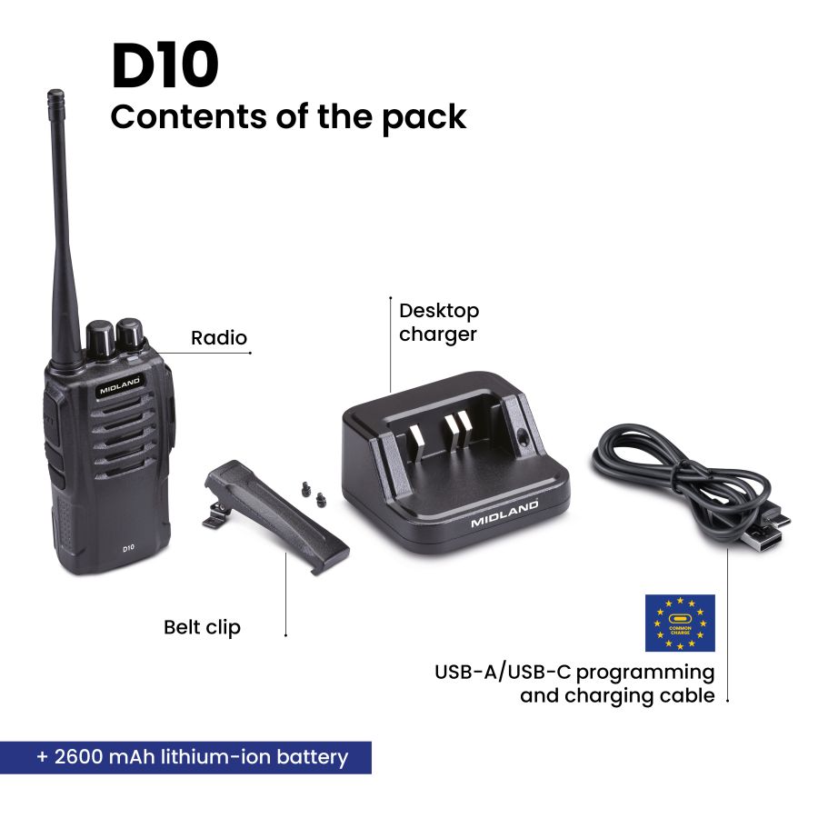 D10 la prima radio digitale/analogica  PMR446-DMR446