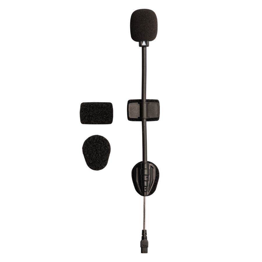 Slim Boom Microphone for Open-Face Helmets Compatible with Midland BT Mini and OEM Intercoms