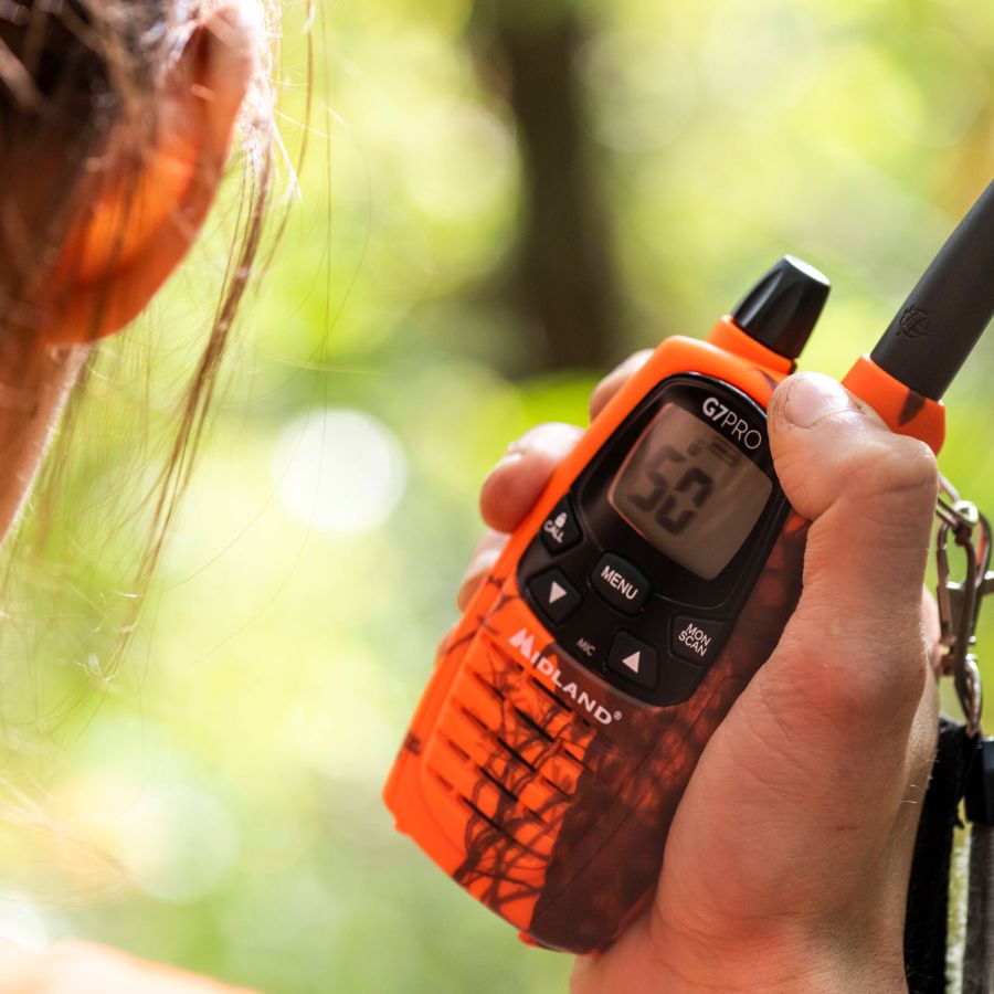 TALKIE WALKIE MIDLAND G7 PRO + MICRO CASQUE BODYGUARD FBI TRANSPARENT