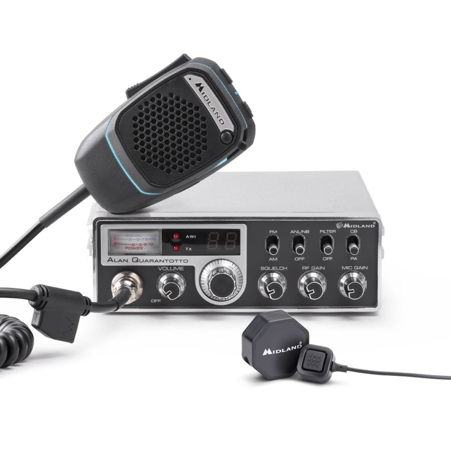 Midland Alan Quarantotto and Handsfree Kit CB Radio 