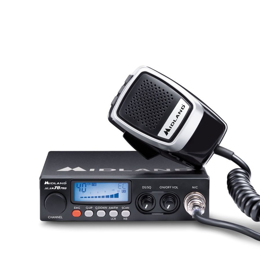 Radio CB Midland Alan 28 – 40 Canaux AM/FM – Mobile, Moniteur De Canaux – état Correct