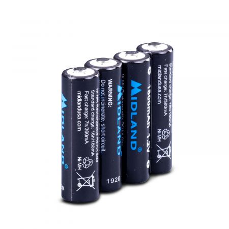 4 Radio Rechargeable Batteries AA Type Midland