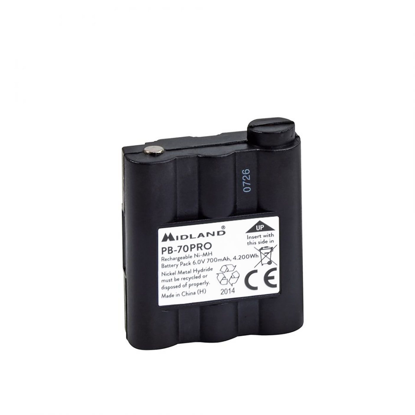 PB70 Batteria Ricaricabile Ni-MH 700mAh per Radio Midland XT70 PRO
