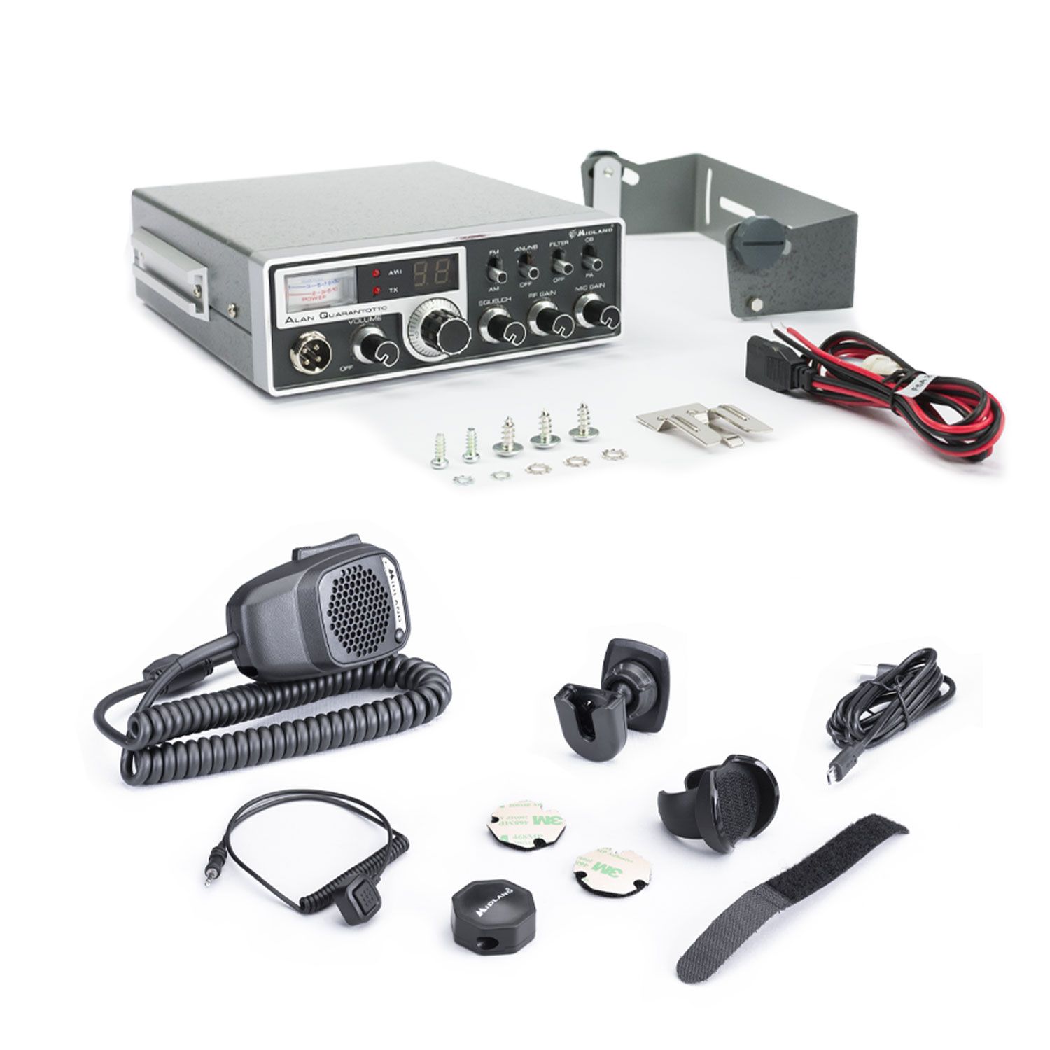 Midland Alan Quarantotto and Handsfree Kit CB Radio 
