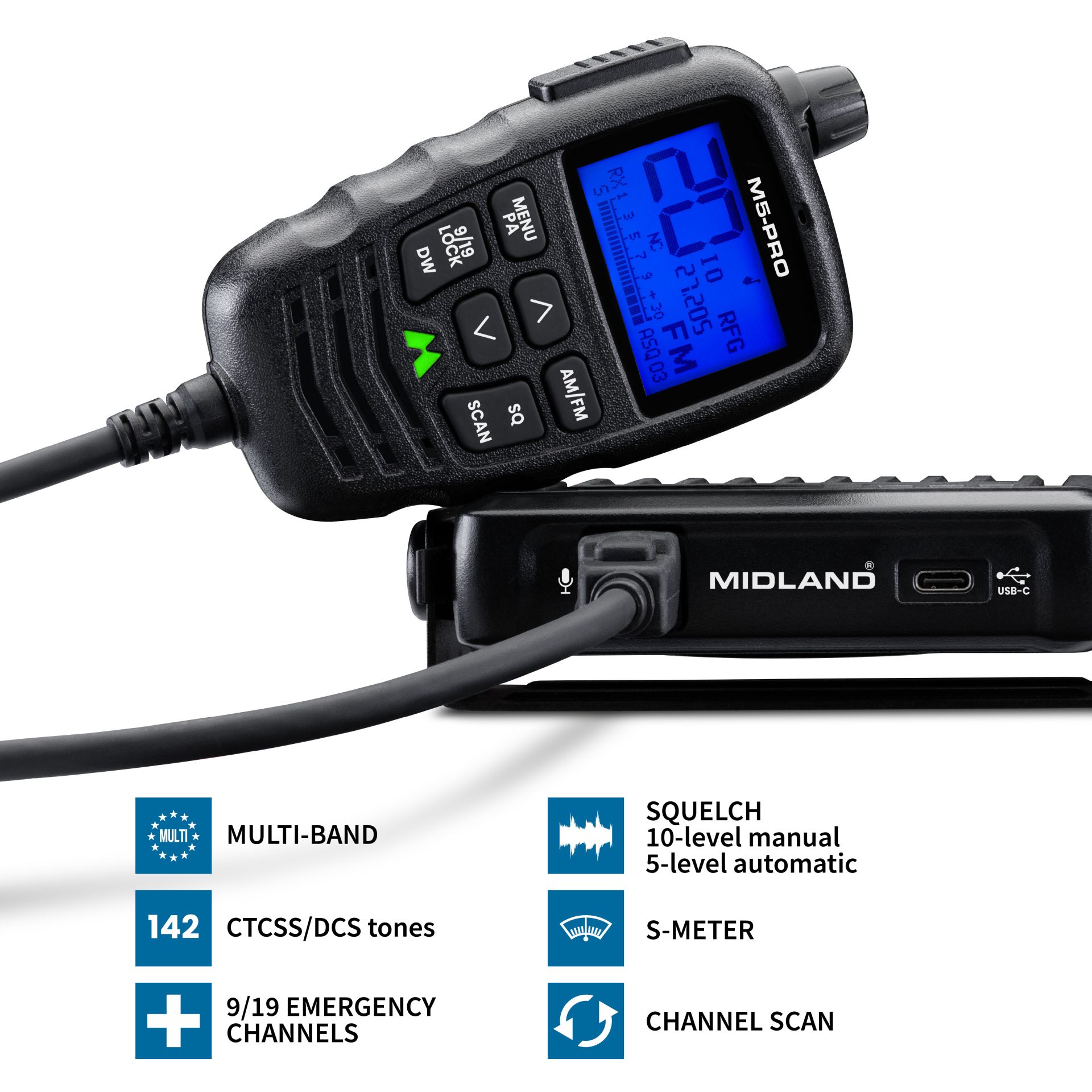 Midland M5 PRO – Vehicle CB Radio