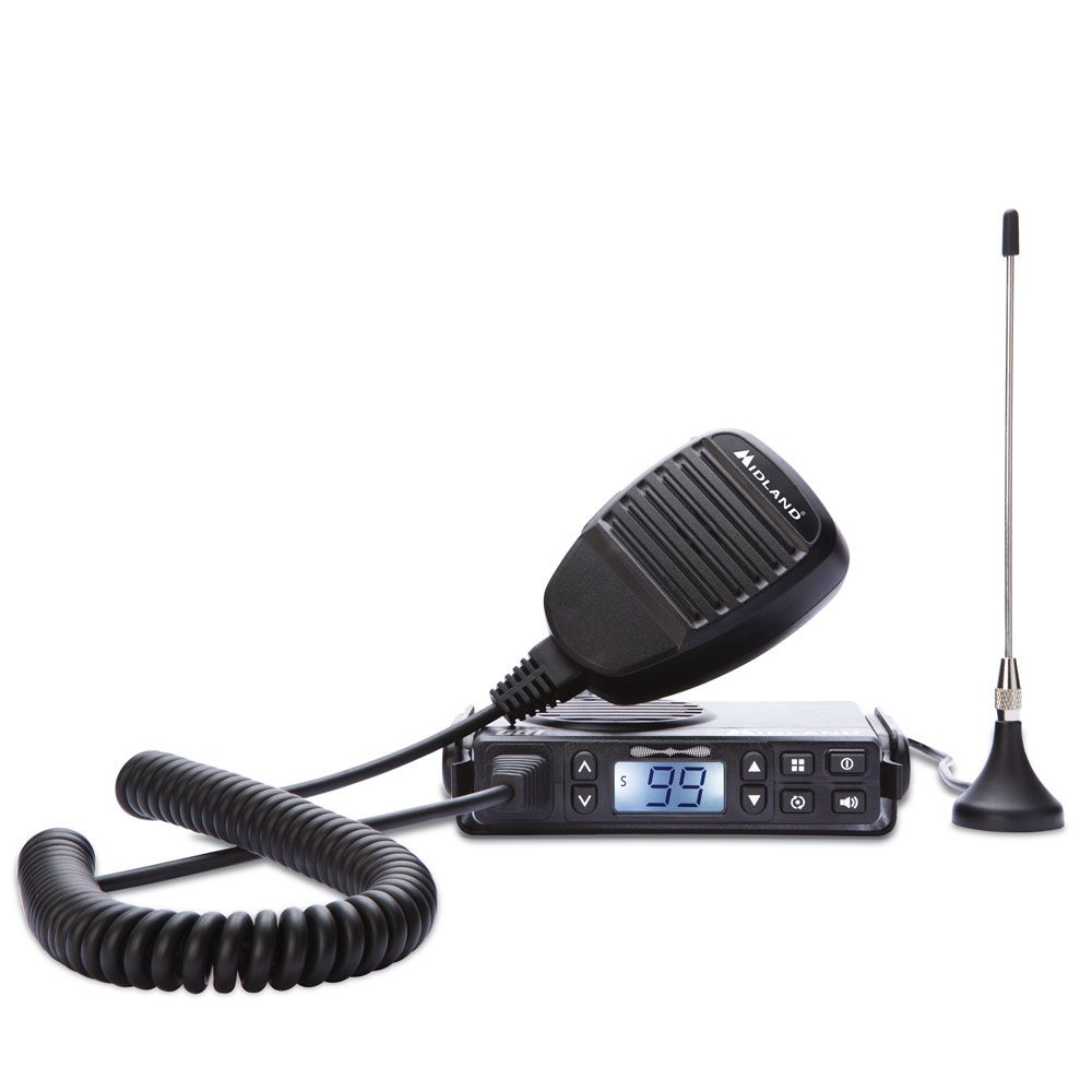 Midland GB1 PMR446 UHF Licence-Free Transceiver Kit with Microphone and  Micro Magmount Antenna