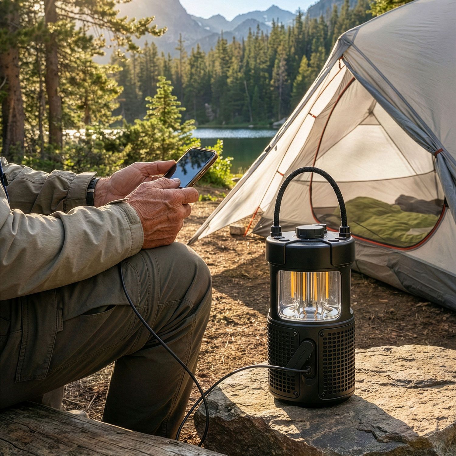 ER LANTERN Lanterna Led con cassa bluetooth