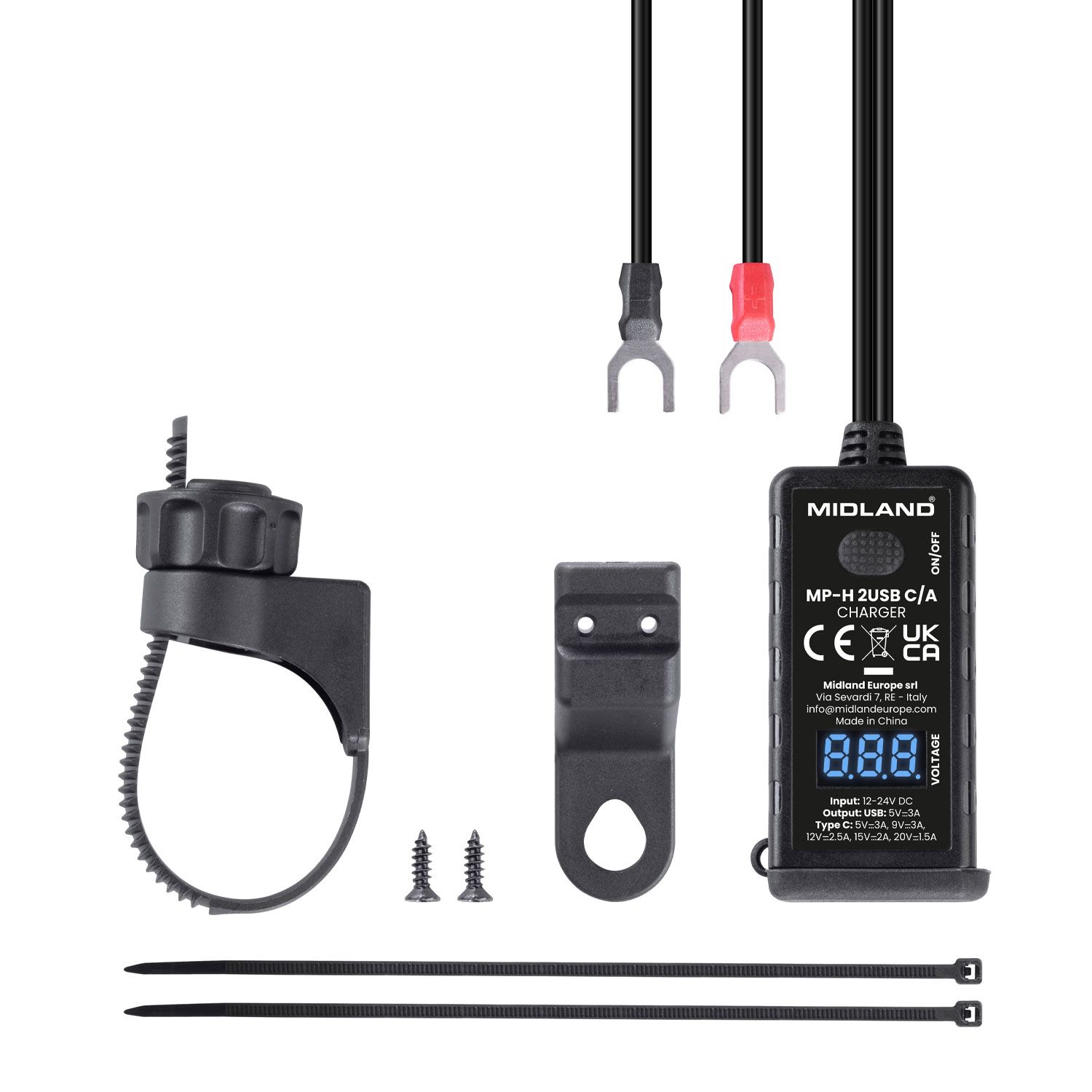 MP-H 2USB C/A  - caricatore da moto USB