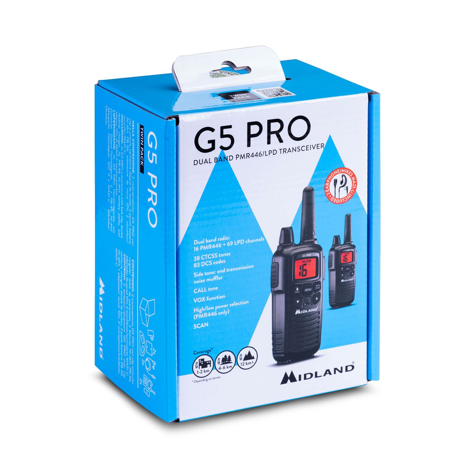 G5 PRO - RICETRASMETTITORE PMR446/LPD