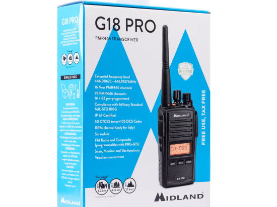 Pack de 4 Midland G18 Pro - Talkie-Walkie - OETWMG18X4